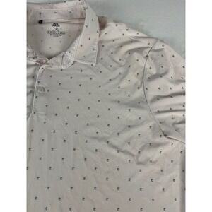 Adidas Golf Polo Shirt 2XL Pink Palm Tree Print Primegreen Mens